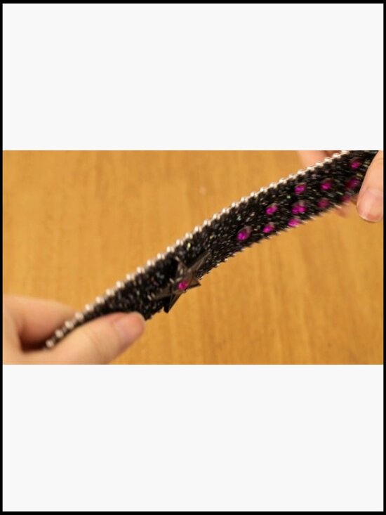 Shinning Rhinestone Star PU Leather Belt Western Unisex main image 6